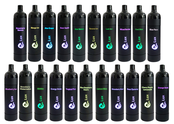Arco iris LED Vape MSDS 21 de la nicotina del lux 50mg con sabor a frutas