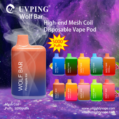 Color de gama alta Vape disponible de Mesh Coil 10 5000 de los soplos recargables